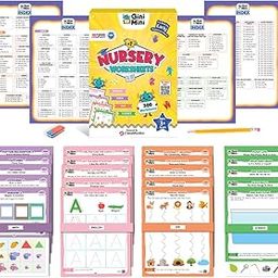 GiniMini 300 Nursery Worksheets for 2 3 4 5 6 Years, Fun Learning Activities, Return & Birthday Gifts for Boys, Girls (English, Maths, Science, & EVS)-11