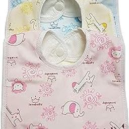 WATERFOWL Multicolored Cotton Baby Bibs/Baby Apron with Titch Button | Soft Cotton Washable for Babies Age 0 Month to 2 Years (Pack OF 3)-picture-16