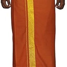 Jari Border Welcro Pocket dhoties for mens- 2inch Jaro border Readymade dhoties for mens-image-51