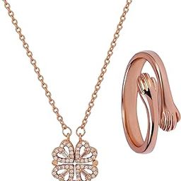 Anti Tarnish Fancy Clover Gift Box | Necklace, Earrings & Bracelet Jewellery Set for Women | Latest Stylish Minimal Jewelry Sets | Modern Design Aesthetic Accessories | Gifts for Mothet's Day-19