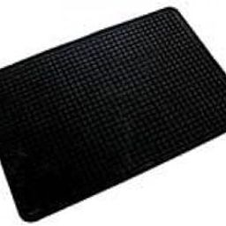 BODY MAXX Rubber Floor MAT Black Color Size - 27"X40" Thickness 12 MM (Pack of 4 PC) Rubber Floor MATS for Gym & Home USE-0