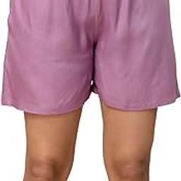 Jakpack Women's Cotton Relaxed Fit Solid Shorts | Thigh Length Summer Casual Gym, Yoga, Running, Night Wear | Elastic Waist with Drawstring & Side Pocket-image-0
