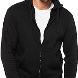 Men's Regular Fit Hooded Neck Cotton Fleece Sweatshirt Full Zipped Hoodie-image-32