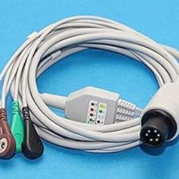 5 Lead ECG Cable Compatible with BPL/GOLDWAY/SPACELAB/CONTEC 6 Pin Snap type-27