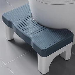 Sevia Squat Toilet Seat Leg Stool 7 inch for Western Toilet Portable Comfortable Sturdy Folding Foot Step for Potty with Space, Bathroom Non-Slip Potty Stool, Sturdy Toilet Step Stool (Blue)-picture-13