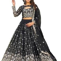 Georgette Embroidery Lehenga Choli Set with Dupatta For party |Bridal Wedding Lehenga Choli For women-image-53