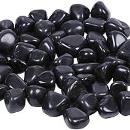 Artifii Pebbles Stones for Plants Pots, Decorative Garden and Glass Pebbles, Table and Home Decor, Vase Fillers, Gravels Stone for Aquarium, Vase, Fountain Home Outdoor (Black) (950 GM)-image-98