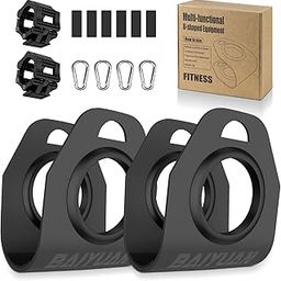 Home Gym Clips, Convert Dumbbells to Barbell, Turn Bars into Landmines, T-Bar Row with Any Grip, Hook Dumbbells on Dip Belts, Versatile Weightlifting Accessory for Olympic (2 Pcs)-36