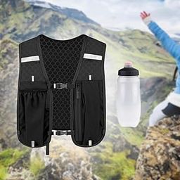 UJEAVETTE Running Hydration Vest Runner Rucksack Breathable for Jogging Outdoor Riding Black-image-24