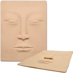 BELLA FACCIA Silicone Fake Face Practice Skin for Eyebrow Eyeline Lip Makeup 3D Microblading Face Makeup Practice Sheet, Realistic Tattoo Skin Practice Face Board Dummy for Beginner Makeup Artist-picture-45
