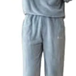 ukal Women's Wool Blend & Fleece Fur, core Velvet Full Length Winter Nightwear Pajama and top Set Free Size (26 Till 34)-picture-44