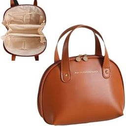 SOLDTRUE 2024 New Cross Border Handheld Makeup Bag High end Luxury Large Capacity Portable Travel Skincare Product Storage Bag (Brown)-image-37