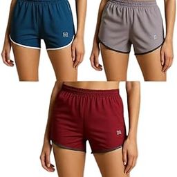 Women's High Waisted Gym Shorts Quick-Dry Sweat Shorts for Women (Pack of 3)-image-61