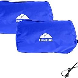 BlueHills Ultra Compact Travel Blanket 2 Pack Large Soft Cozy Portable Blanket with Carry Case and for Flight Airplane Car Layover Camping Hotel Blue C205-2PK-Royal-image-66