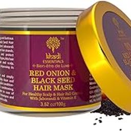 Khadi Essentials Luxurious Ayurvedic Advanced Red Onion Black Seed Oil with Jaborandi for Hair Fall Control Hair Mask, 100gm (Onion Hair Mask)-image-77