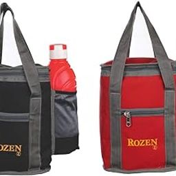 ROZEN COMBO TIFFIN LUNCH BAGS OFFER for School Office Picnic roz204 Red&Black-image-51