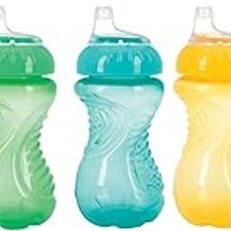 Nuby (USA No-Spill Easy Grip Sippy Cup with Soft Silicone Spout Sipper Cup for Baby, 10 Ounce/300ML 1 Pc (Colors May Vary)-14