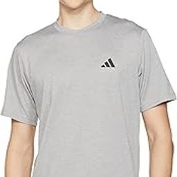 Adidas Men's Polyester Geometric Regular Fit T-Shirt (IV9608_MGREYH/White, Medium-image-17