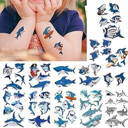 Party Propz Baby Shark Theme Temporary Tattoos For Kids - - 10 tattoos stickers - For Baby Shark Party Supplies/Baby Shark Theme Happy Birthday Decorations-54