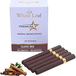 White Leaf Tobacco & Nicotine-Free Premium Herbal Cigarette Clove Flavour for, Pack of 1(20 Sticks)-30