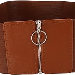 style shoes Women's Cotton Brown Stretchy Elastic Belt for Dress, Coat, Jumpsuit | Fashion Elegant Wide Waist Belt for Women (Free)-picture-3