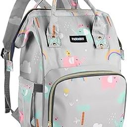 PACKNBUY Baby Diaper Bag for Mothers Mom for Travel (Grey)-image-41