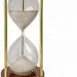 Sohrab Nauticals 60 Minute Wooden Sand Timer | Natural Sand | 10.5x10.5x20.5cm | Sand Timer for Home, Office & Kids | Gift Item-image-91