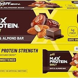 RiteBite Max Protein Daily Date & Almond Protein Bar with 10g Protein, 4g Fiber | Naturally Sweetened with Dates, No Added Sugar, Zero Preservatives, Healthy Protein Snack Bar, 45g (Pack of 24)-6