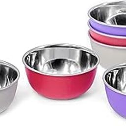 Bowl Fiery Stainless Steel Microwave Safe Bowls 6 Pieces Set (12Cm, 6 Pieces Set), 300 Milliliter - 300 Ml-picture-31