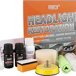 HGKJ Headlight Restoration Kit - Restores Oxidation,Hazy,Yellow,Scratch - Car Headlight Cleaner (Headlight Restoration Kit)-image-17