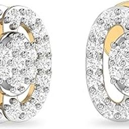 Yellow Gold and Solitaire Stud Earrings for Women-image-51