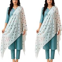 Women's Soft Cotton Dupatta – Lightweight, Breathable, Ethnic Wear Dupatta/Scarf/Stole – 2 Meter Traditional Wrap-image-35