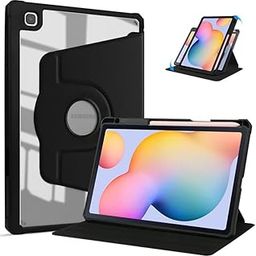 Robustrion Case Cover for Samsung Galaxy Tab S6 Lite Tablet Cover 10.4 inch SM-P610/P613/P615/P619 [360 Rotation Cover Case] with Transparent Back Flip Case Cover with Pencil Holder - Black-image-6