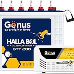 Genus Inverter with Battery Combo (Inverter: Winner 1200 / Pure Sine Wave / 900VA / 12V / 3 Year Warranty || Battery: GTT200 / TT Battery / 165 Ah / 72M Warranty) Best for Home, Office & Shops-image-114
