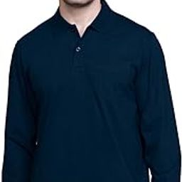 Full Sleeves Collar T-Shirt for Men with Pocket || Cotton Polos for Men || Gents T-Shirt-image-71