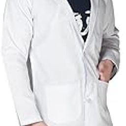 Poly Cotton Half Sleeve Lab Coat, Unisex, Perfect Fit,-image-48