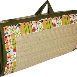 Future Lifestyle Foldable Cushion Mat 3x6 ft | Handwoven Korai River Grass with 18mm 23 Density Foam | Brown Fabric Cotton/Butter Satin | Travel Sleeping Mat for Home Outdoor Washable-25