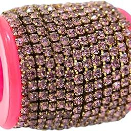 Embroiderymaterial 2MM (6SS) Rhinestones Cup Chain for Craft, Embroidery and Jewellery Making (5 Mtr, Purple Wine Color)-image-93