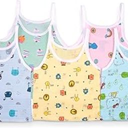 Lil' Shark Newborn Cotton Muslin Knot-Type Jabla Set | Sleeveless Vests | Unisex Baby Jablas with Cute Prints | Summer Wear for 0-6 Months-picture-25