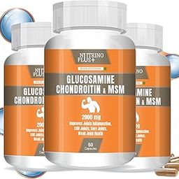 Nutrinoplus® Glucosamine Chondroitin & MSM 2000mg | Joint Support Supplement for Men & Women | Helps Joint Pain, Stiffness & Inflammation | Bone & Cartilage Health | 60 Capsules | Formulated in USA (3)-16