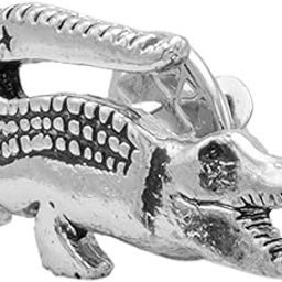 Shining Jewel Gold Plated Elegant Brooch/Lapel Pin For Men - Crocodile Elegator Design (SJ_9102_G)-32