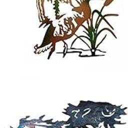MYADDICTION 2X Silhouette Metal Garden Stake Animal Yard Decor for Outside Decoration-image-6