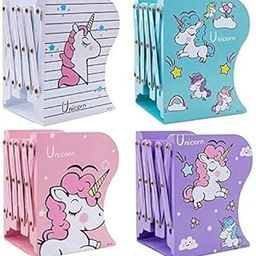 iYOGIzz Foldable Unicorn Expandable Metal Book Shelf - Storage Organizer Rack for Kids, Desktop Bookcase for Office, Living Room & Study Room-11