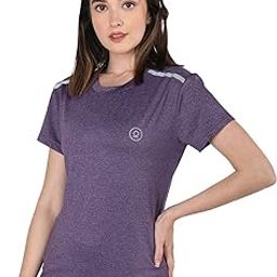 CHKOKKO Women's Round Neck Regular Fit Gym Sports T-Shirts-26