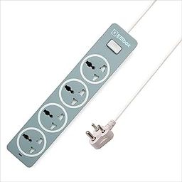 EMBOX 10A Extension Board with Master Switch-Extension Cord with 4 Universal Sockets-Spike Guard with Safety Shutter and LED Indicator-1500W (Grey-5 Meter Cable)-2