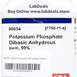 SRL Potassium Phosphate Dibasic Anhydrous pure, 99%, 500Gm, CAS No 7758-11-4, Molecular Formula : K2HPO4, Storage : Room Temperature, Shelf Life : 60 Months for laboratory and industrial use-76
