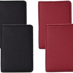 PU LEATHER Key Pouch Size 12 cm pack of 4 Key Pouch case Wallet Keychain Key pouch holder Men & Women Durable Bank Locker (Blk:Maroon)-picture-40