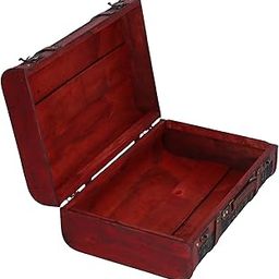 UniMarket® Wooden Treasure Chest Box, Large Capacity Vintage Suitcase for Home Storage for Women for Gilrs'-image-27