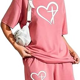 Women's Cotton Printed Night Suits Sets| Tshirt & Shorts Set | Co-ords for Girls-image-61