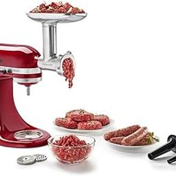 KitchenAid KSMMGA Metal Food Grinder Attachment, 2.5 lb, Silver-image-76